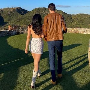 Reformation rodeo horse print linen min dress